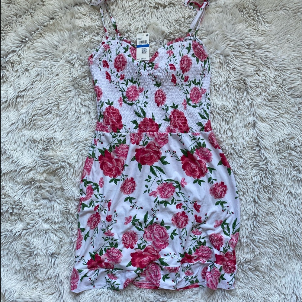 Pink Floral Dress Planet Gold XL